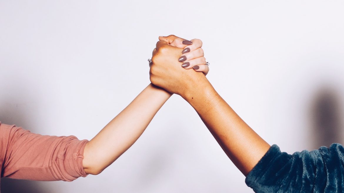 Hands clasped