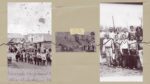 Archival photos are laid on a tan piece of paper, denoting how our journalist traced down the history of Parkville.