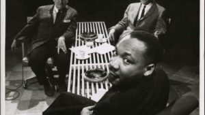 Martin Luther King, Jr. sat for an interview with longtime Kansas City broadcaster Walt Bodine and his colleague Bill Griffith.