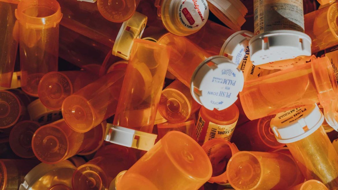 Empty pill bottles