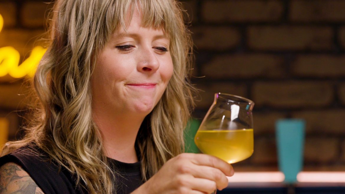 Flatland beer enthusiast Cassie Niemeyer taste tests three experimental Kansas City beers.