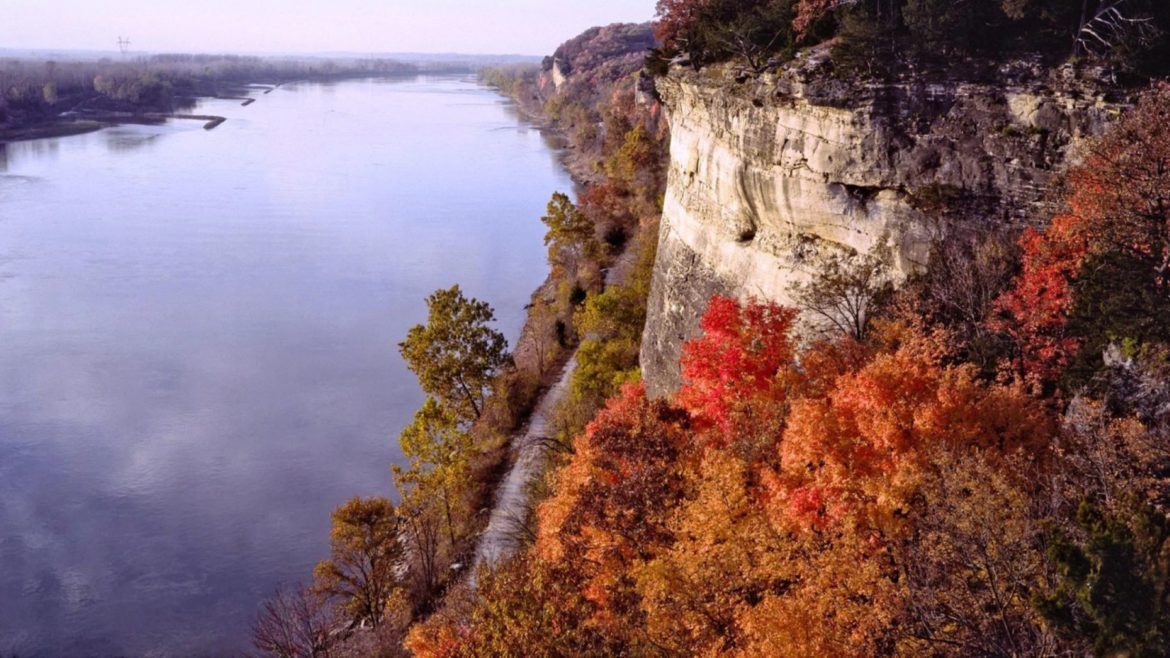 Bicyclists and hikers can travel into the middle of fall color when they hit the Katy Trail in October.