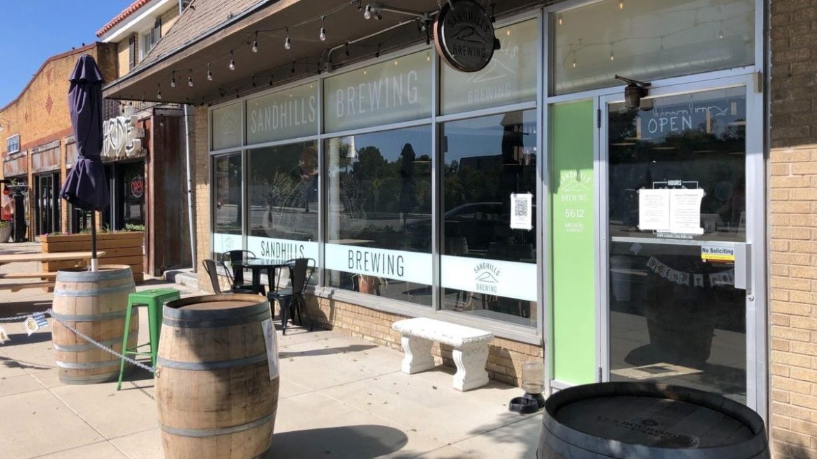 Exterior view of Sandhills Brewing Co.