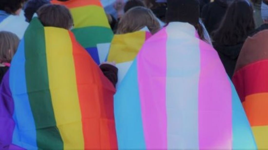 Pride flags.