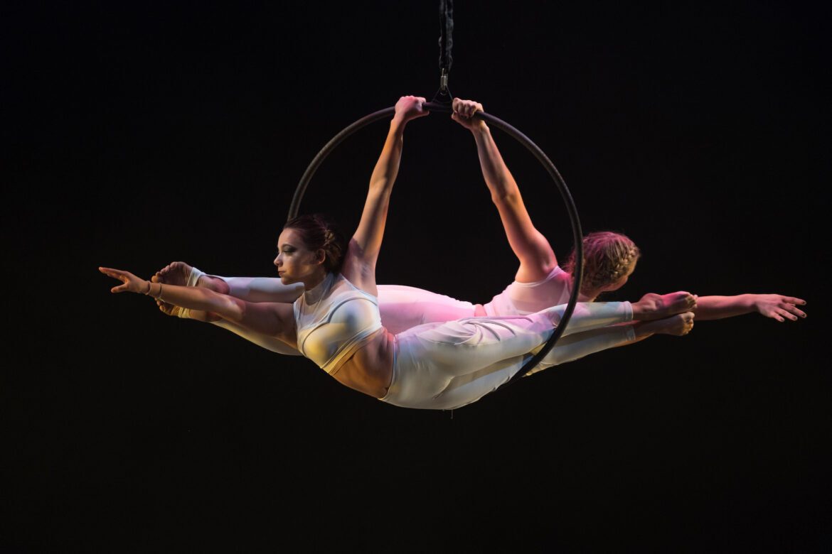 Acrobat performance at Fringe Festival.