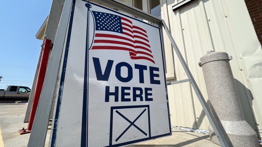 A polling location in Hays, Kansas.