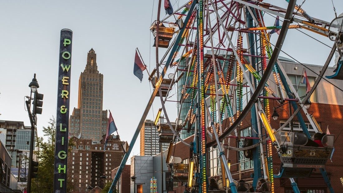 Carnival rides at Cornucopia