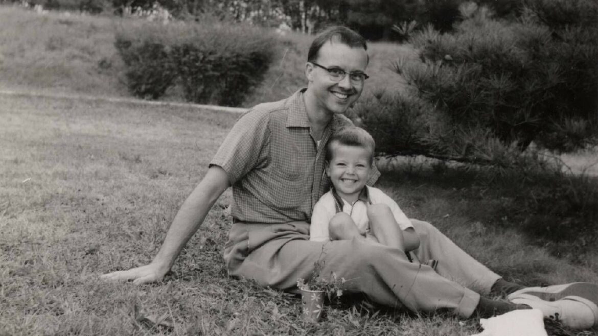 Ken Burns and his father in 1958.