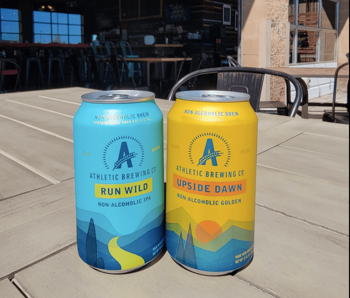 Two of Athletic Brewing Co.'s non-alcoholic beers.
