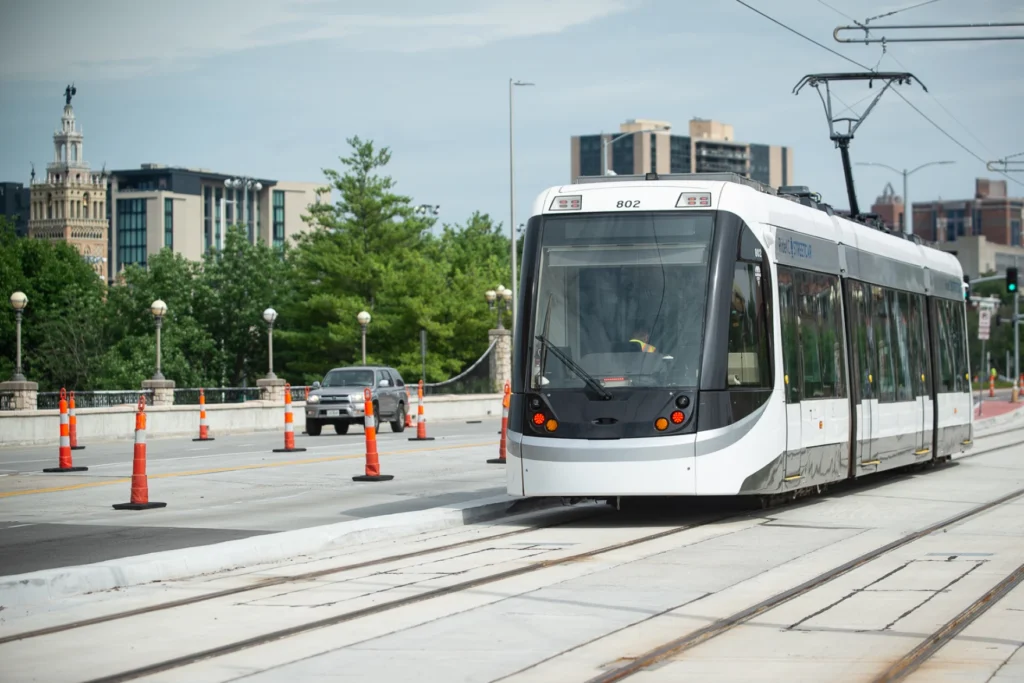 Could the Kansas City streetcar extend into North Kansas City? Local and state officials are exploring the idea. An east-west route is also getting a look. (Carlos Moreno | KCUR 89.3)