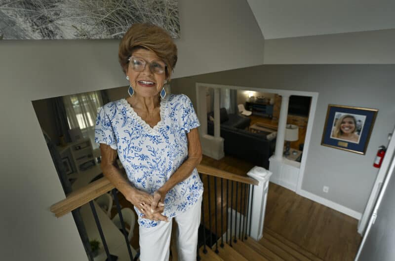 Bobbi-Jo Reed is the founder and director of Healing House KC. She is shown here at Erin’s House in the Historic Northeast area of Kansas City, Missouri. (Todd Feeback | Flatland)
