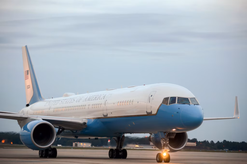 Vice President JD Vance touches down in Kansas City for a visit on Monday. (U.S Air Force)