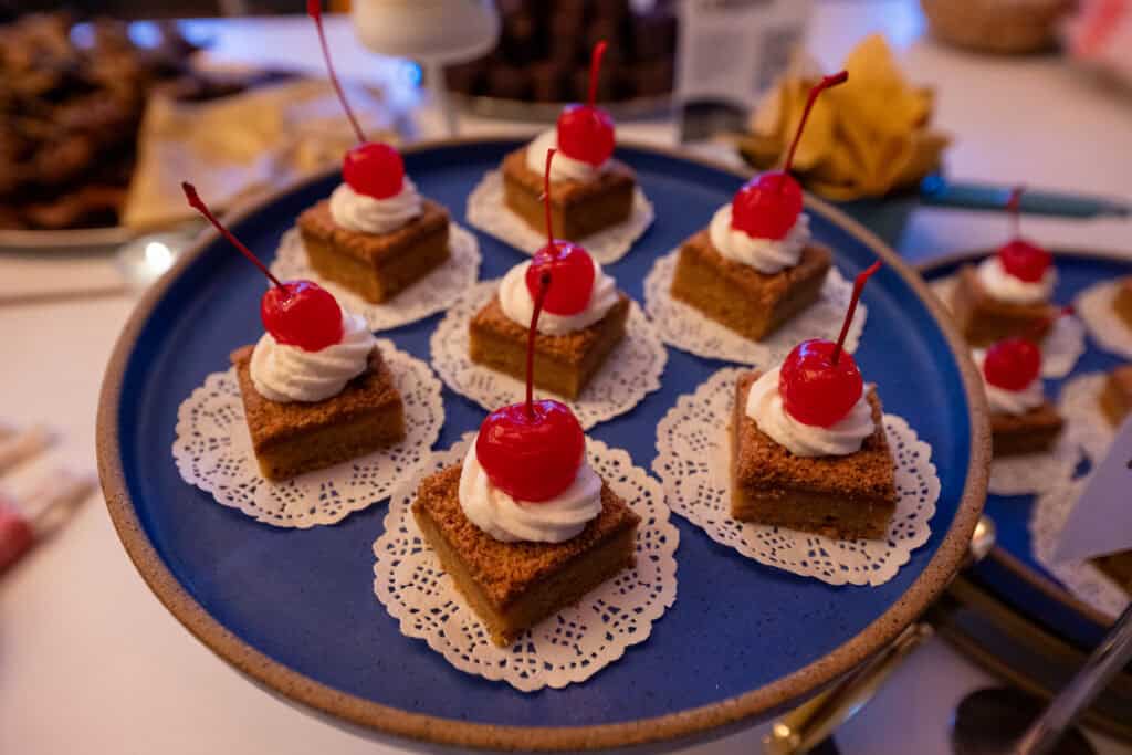 A desert from Dear Donna, created by Helen Jo Leach, a pastry chef, for the Anti-ICE Supper Club event at Yoli Cocina, in Kansas City, Mo. on Tuesday, Oct. 13, 2026.