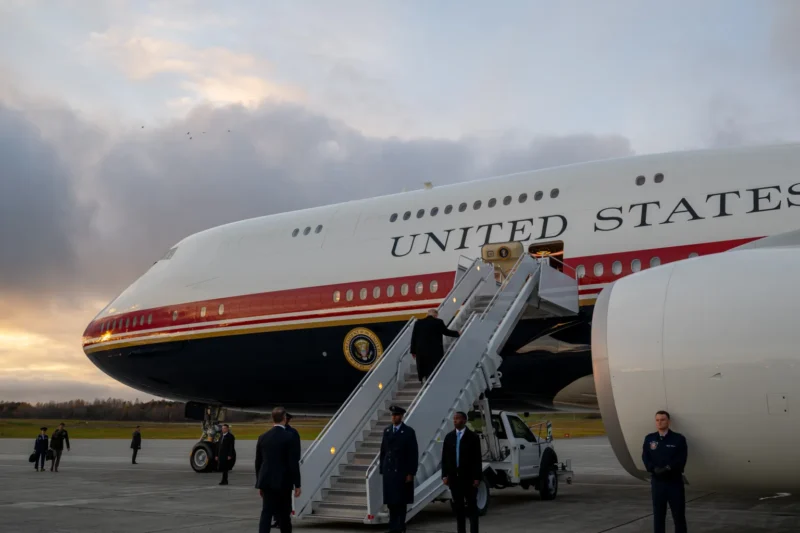 President Donald Trump boards Air Force One on Oct. 13, 2026. (whitehouse.gov)
