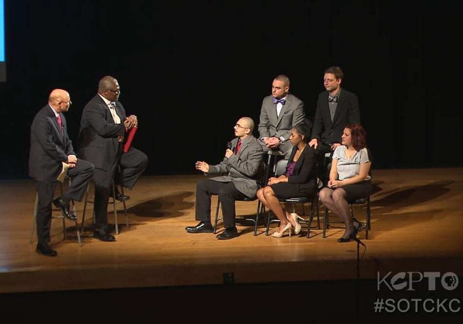 Photo from student town hall at Park Hill High School.