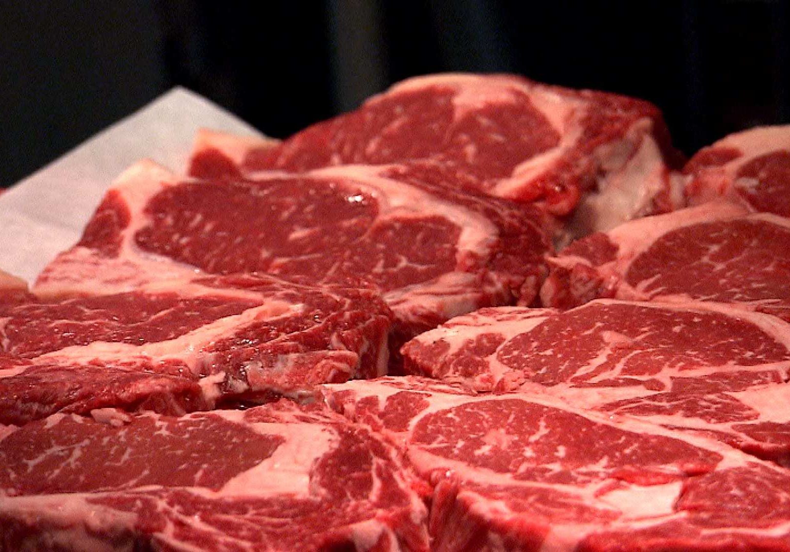Raw steaks