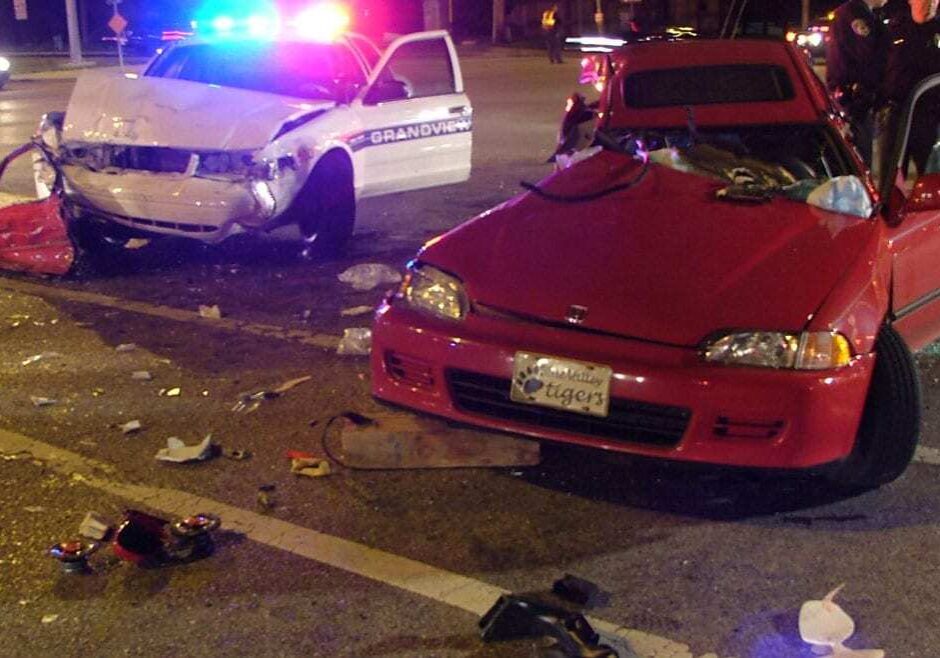 smashed cars