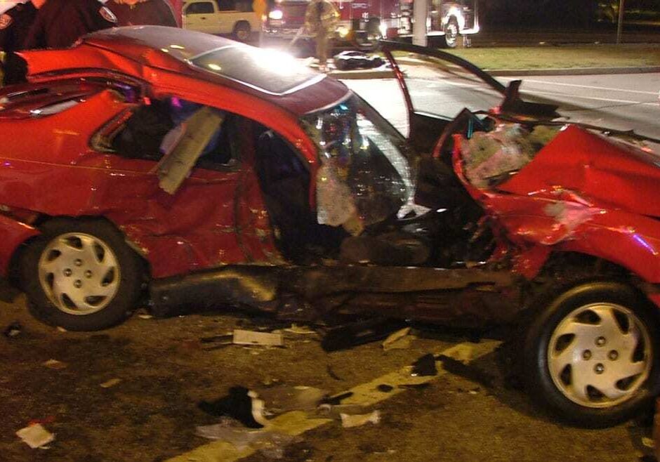 smashed car