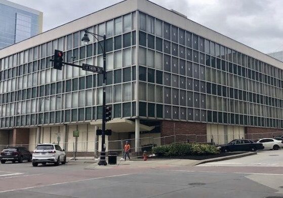 The block southwest of 14th and Baltimore is one of the finalists for the new Waddell & Reed headquarters.