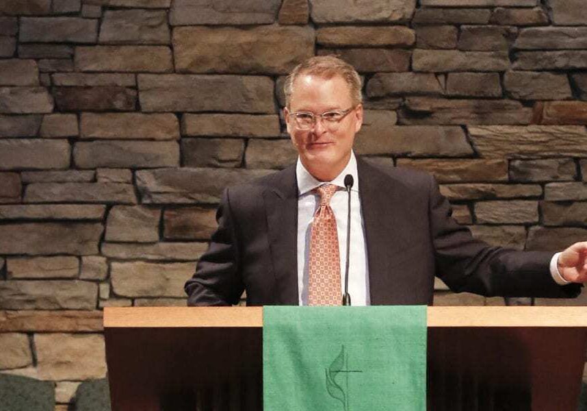 Adam Hamilton at pulpit