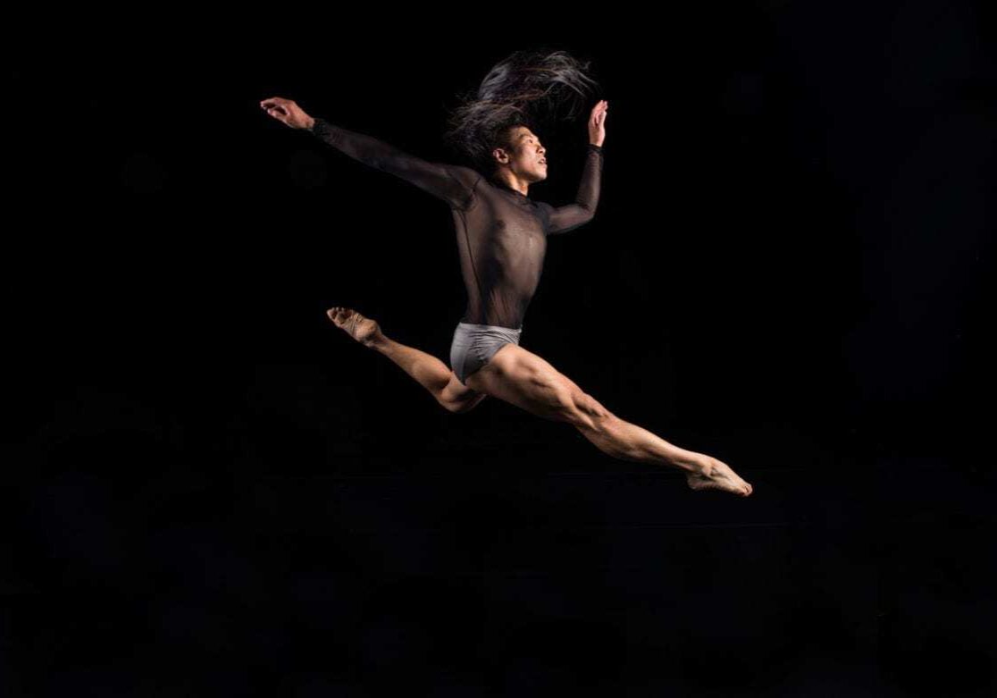 A man jumping in the air.