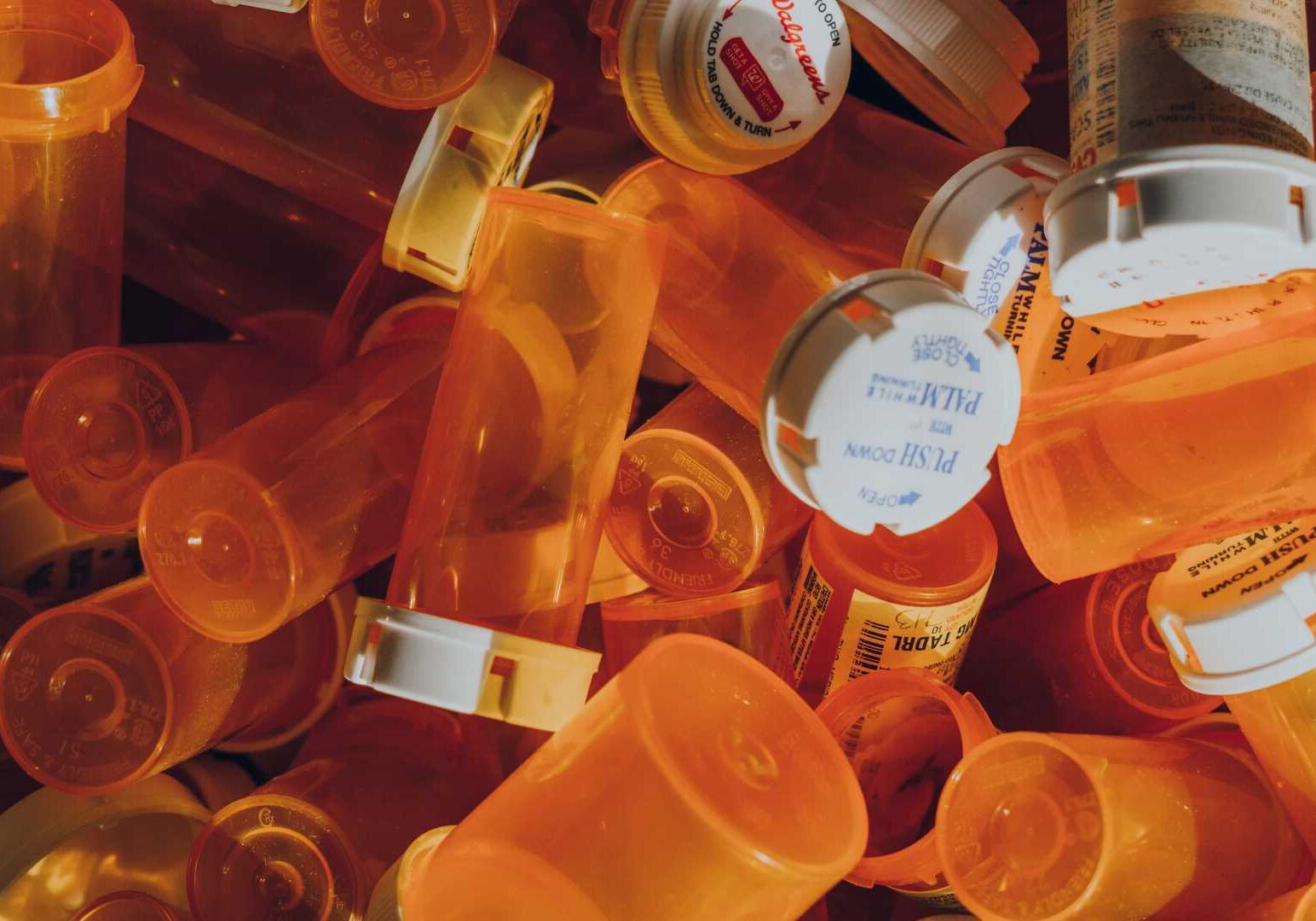 Empty pill bottles