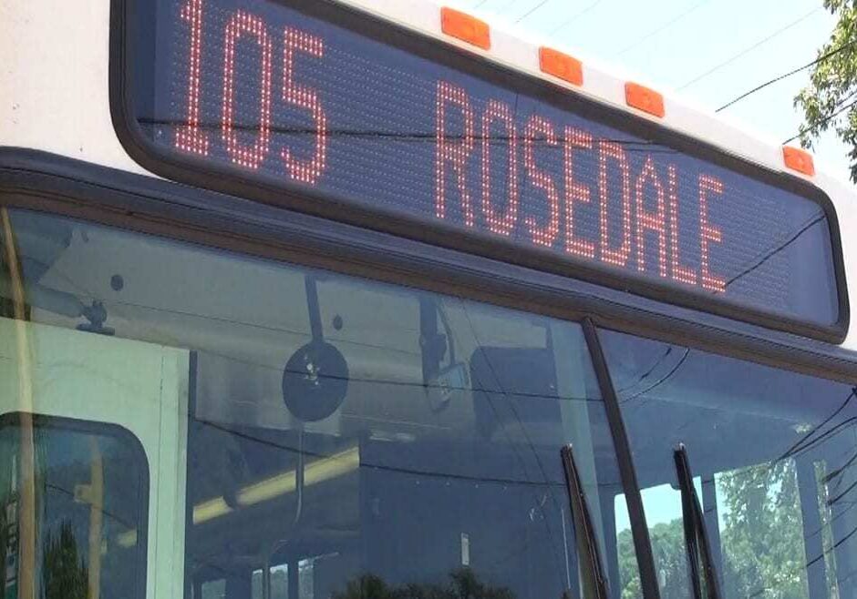 Front of bus 105.