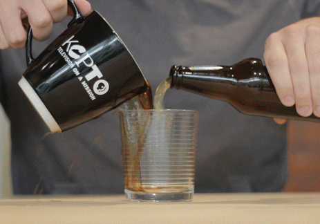 GIF of coffee and beer pouring together