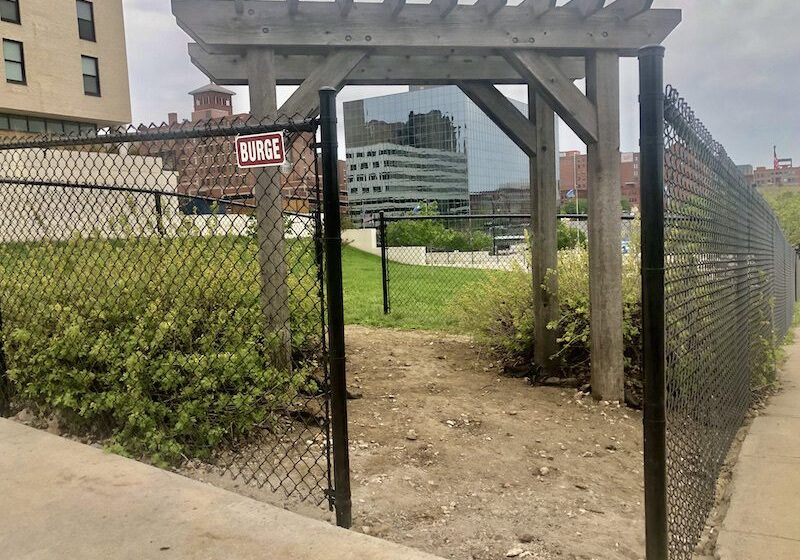 Dog park entrance