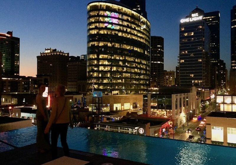 Downtown skyline at night