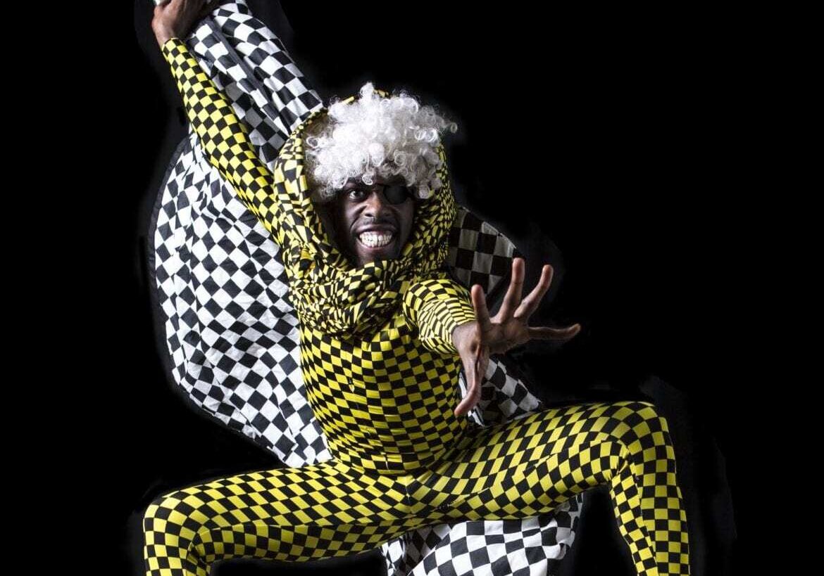 A man jumping in the air.