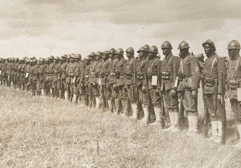 Before being assigned to combat duty, members of the 369th Infantry Regiment served largely as laborers after arriving in France in 1918.