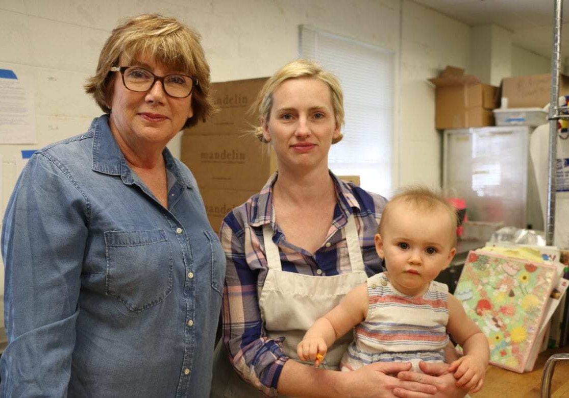 Three generations of women