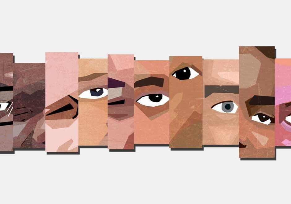 graphic rendering of parts of faces