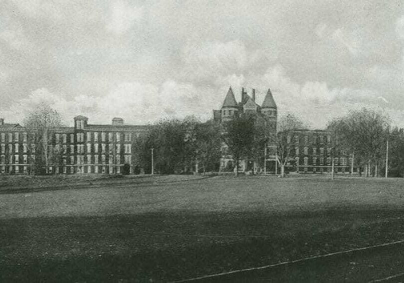 kansasmemory.org/Kansas State Historical Society/Copy and Reuse Restrictions Apply

Osawatomie State Hospital, shown in this photo taken before 1920, recently had almost 50 more patients above its capacity, reflecting a statewide trend of higher demand for mental health services. Officials have struggled for decades to determine the best setting for mental health care. In 1990 the Kansas Legislature approved the Mental Health Reform Act, which was designed to provide more funding for community mental health centers so they could divert patients from care at state hospitals like Osawatomie.