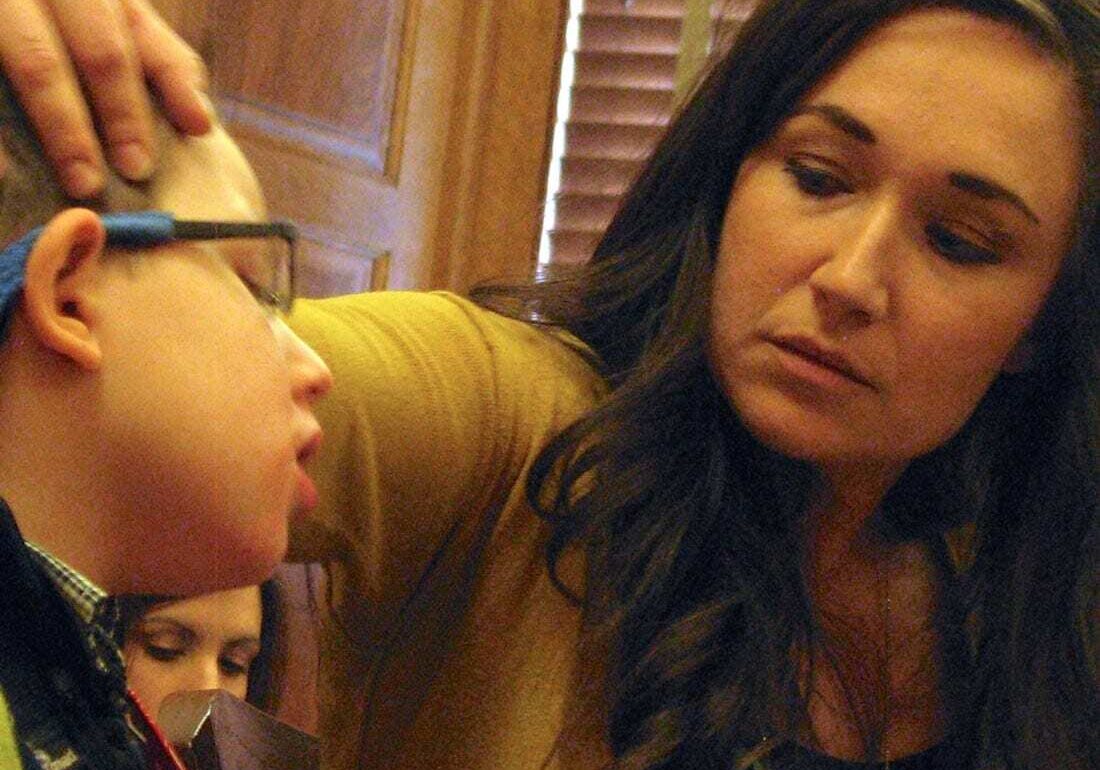 Kiley Klug and her son, Owen, are among supporters of a bill that would legalize low-THC cannabis oil to treat seizure disorders. Owen experiences multiple seizures every day.
(Photo: Dave Ranney / Heartland Health Monitor)