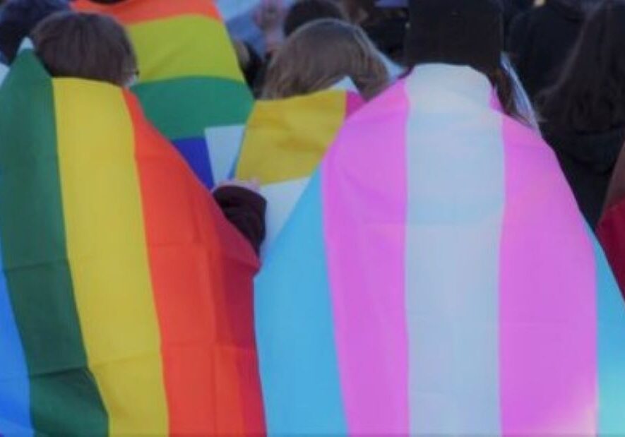Pride flags.