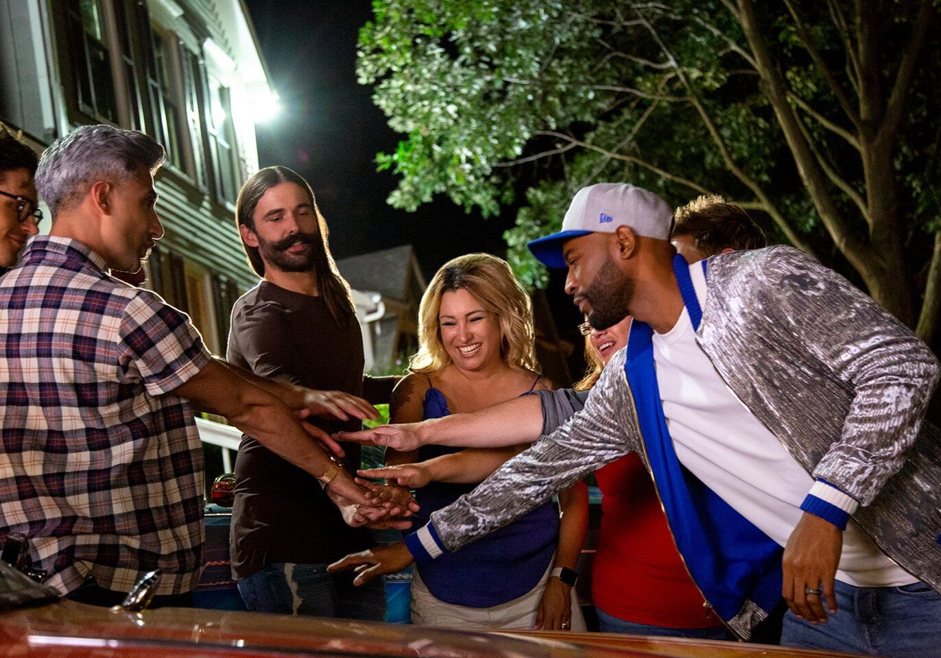 Deanna Munñoz with the Fab Five of "Queer Eye"