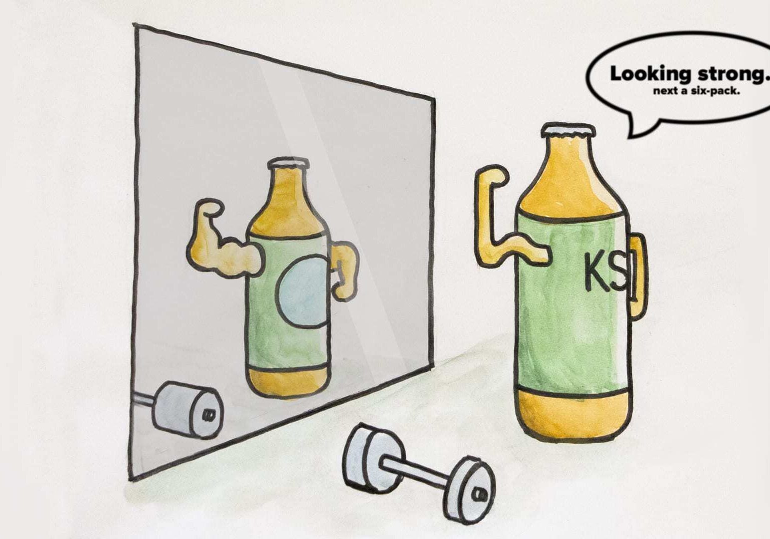strong beer illustration