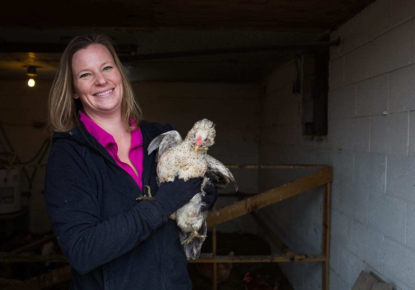 Air Force veteran Sara Creech moved from Florida to a 43-acre farm in North Salem, Ind., to build Blue Yonder Organic Farm. (Photo: John Wendle for Harvest Public Media)