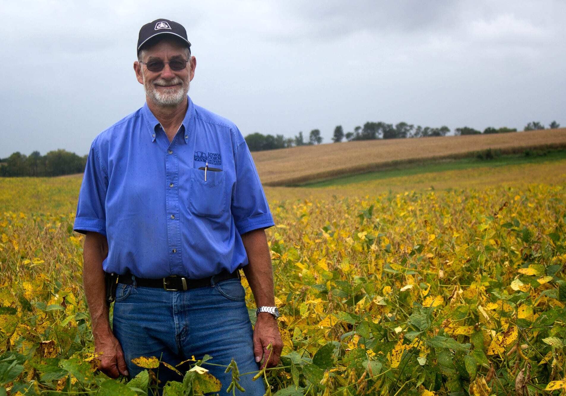 A man in a field.