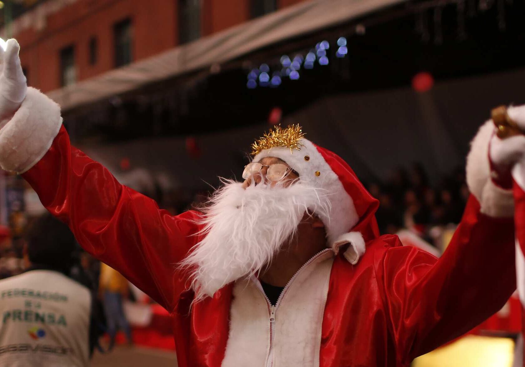 There are more than a few opportunities to snap a pic with Santa in December's first weekend. (Juan Karita | AP)