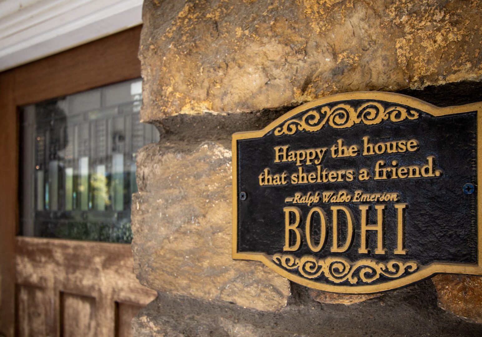 The nameplate on the newly renovated home in Midtown Kansas City operated by Artists Helping the Homeless. (Haines Eason | Flatland)