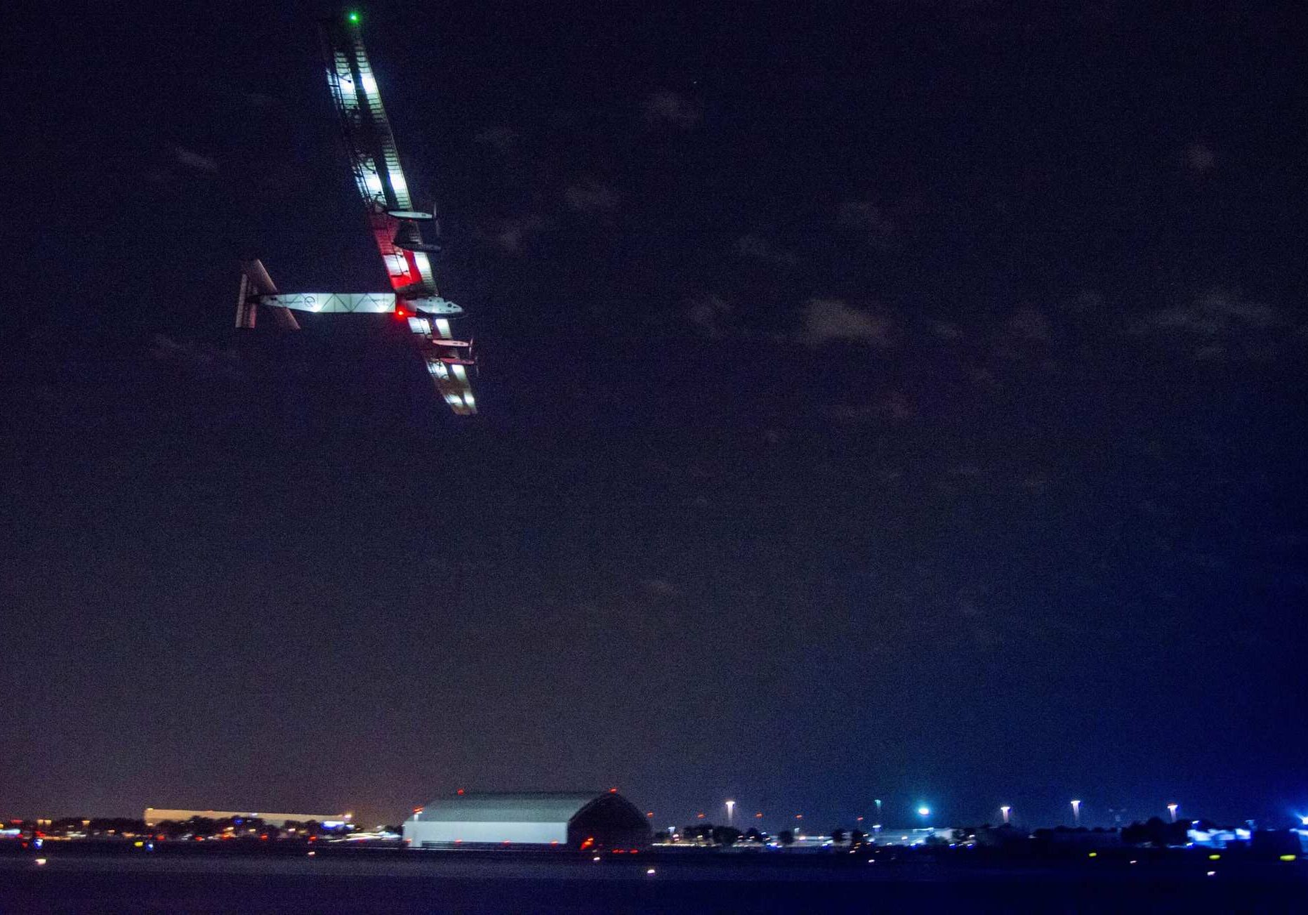 The Solar Impulse 2, piloted by Bertrand Piccard, takes off from John F. Kennedy International Airport in New York on Monday, starting a four-day journey to Southern Spain.