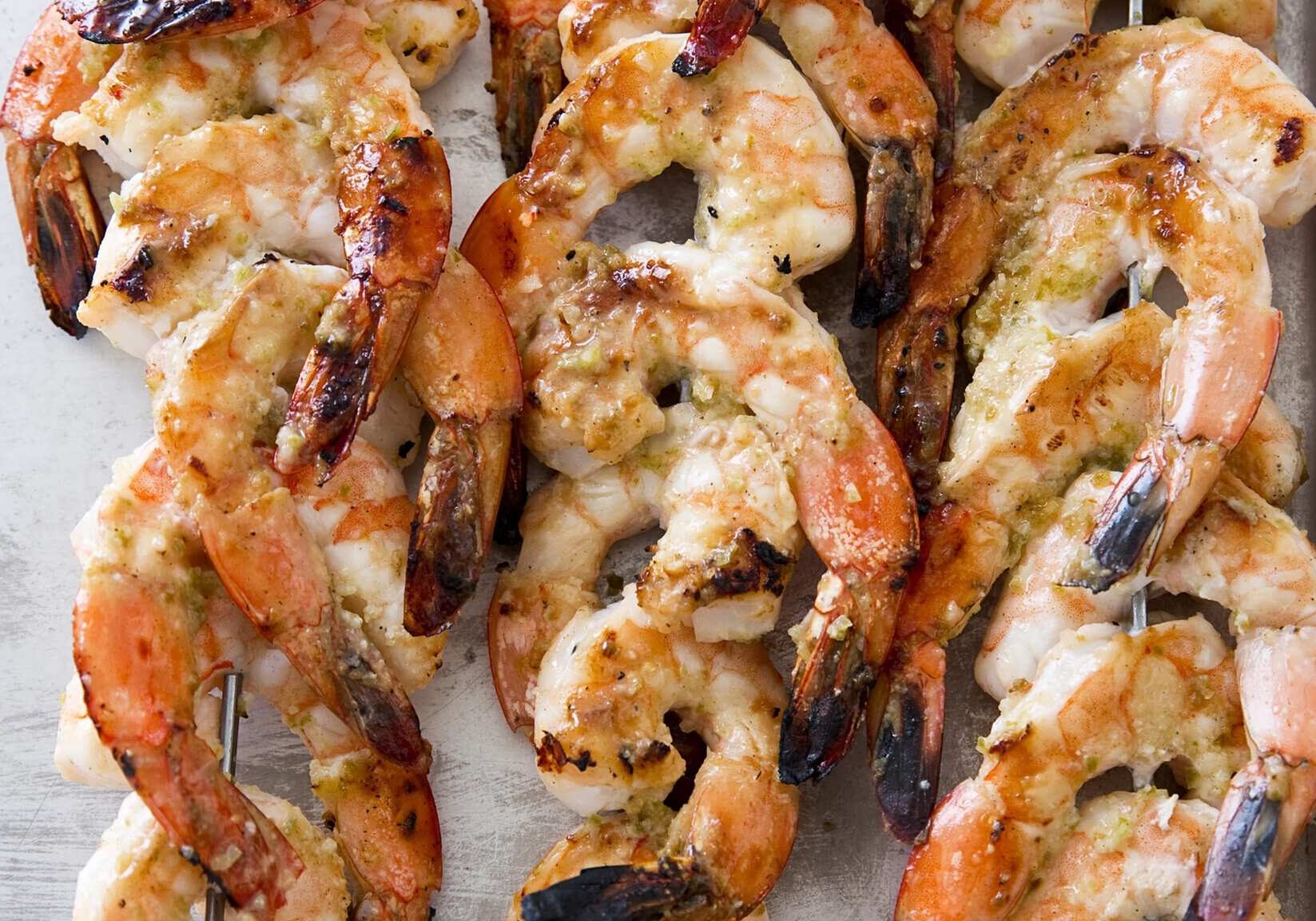 grilled jalapeno and lime shrimp skewers