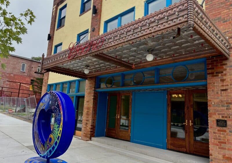 The renovation of the historic Boone Theater, at 1701 E. 18th St., is one project that has received funding through the Kansas City sales tax that supports economic development on the East Side. Sales tax administrators allocated $1.4 million toward the restoration in July 2025. (Anna Neumann | Flatland)