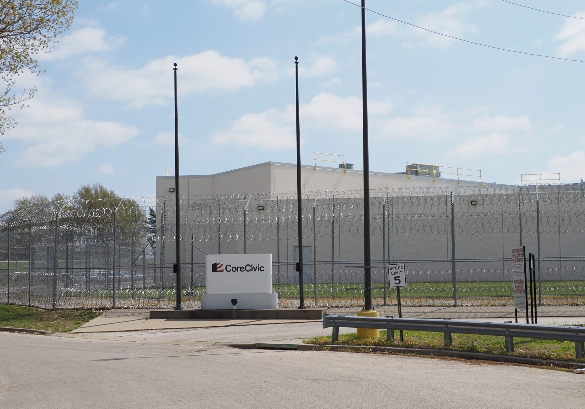 Leaders in Leavenworth, Kansas, are scheduled to vote Tuesday on whether to reopen a former CoreCivic facility as a federal immigration detention center. (Morgan Chilson | Kansas Reflector)
