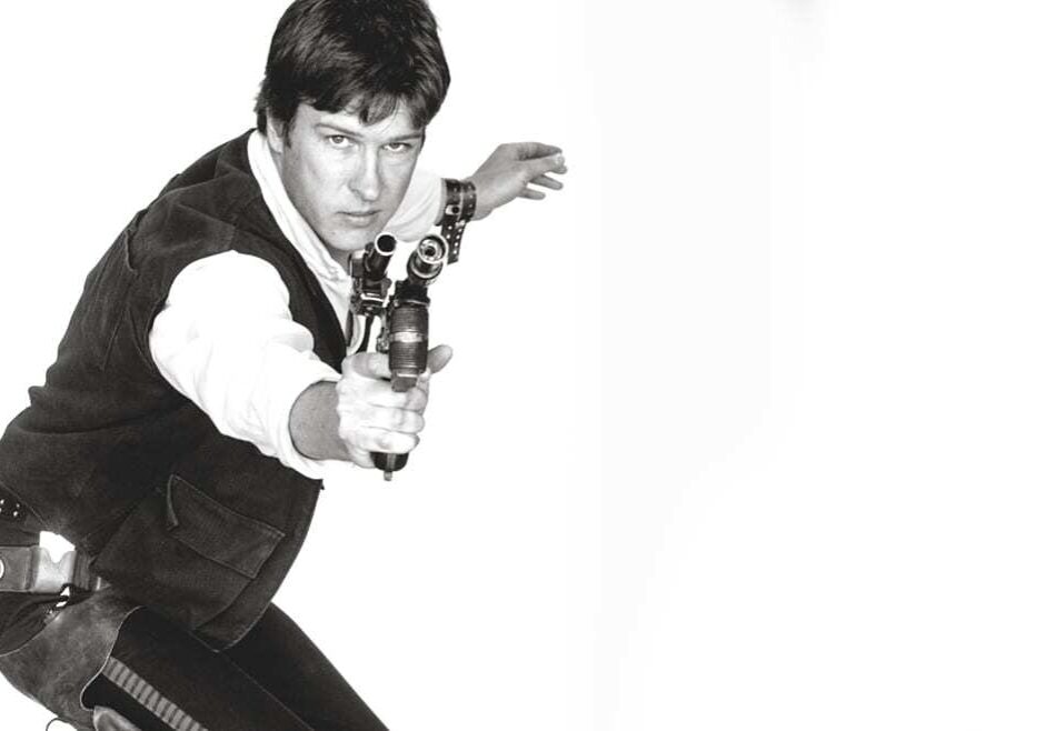 A man dressed as Hans Solo