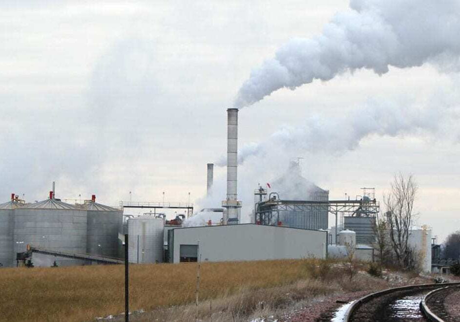 This independently owned ethanol plant near Plainview, Neb. takes in 27 million bushels of corn and produces 76 million gallons of ethanol each year. (Photo: Grant Gerlock | Harvest Public Media)
