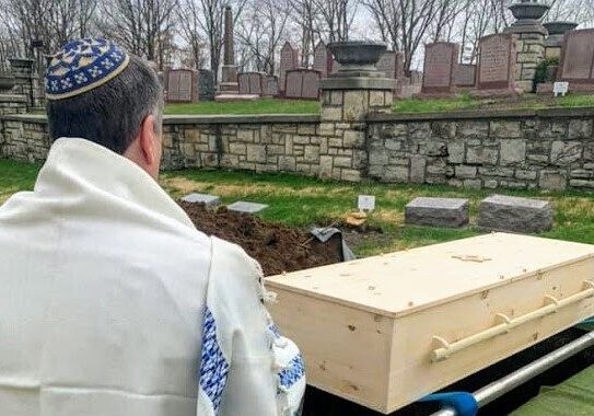 A graveside service
